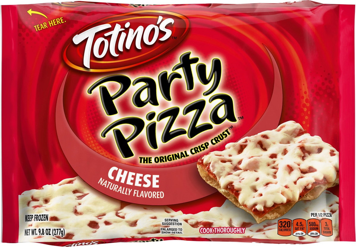 slide 9 of 11, Totino's Party Pizza, Cheese,Pizza (frozen), 9.8 oz