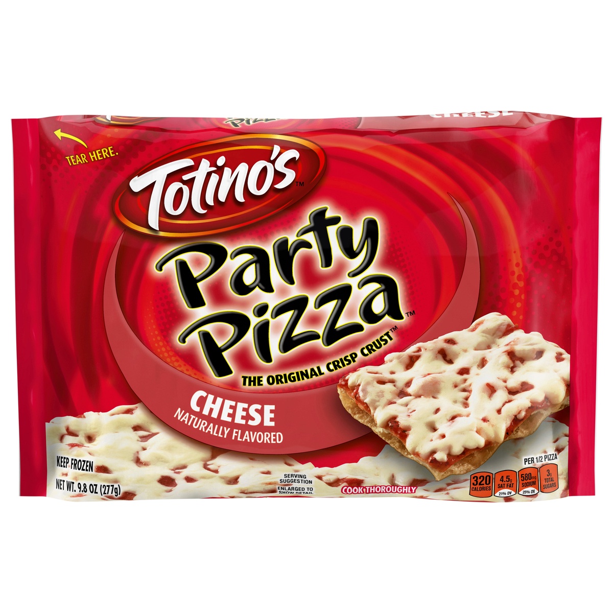 slide 11 of 11, Totino's Party Pizza, Cheese,Pizza (frozen), 9.8 oz