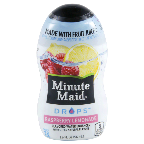 slide 1 of 1, Minute Maid Raspberry Lemonade Flavored Water Enhancer Drops, 1.9 oz