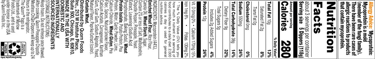 slide 2 of 7, Quorn Meatless Pineapple Chipotle Dippers, 10.6 oz