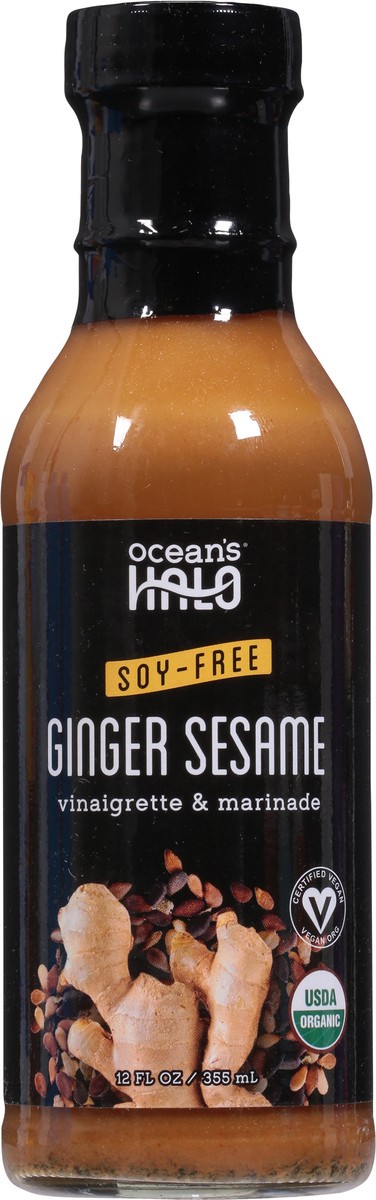 slide 5 of 9, Ocean's Halo Ginger Sesame Vinaigrette & Marinade, Soy-Free, 12 fl oz