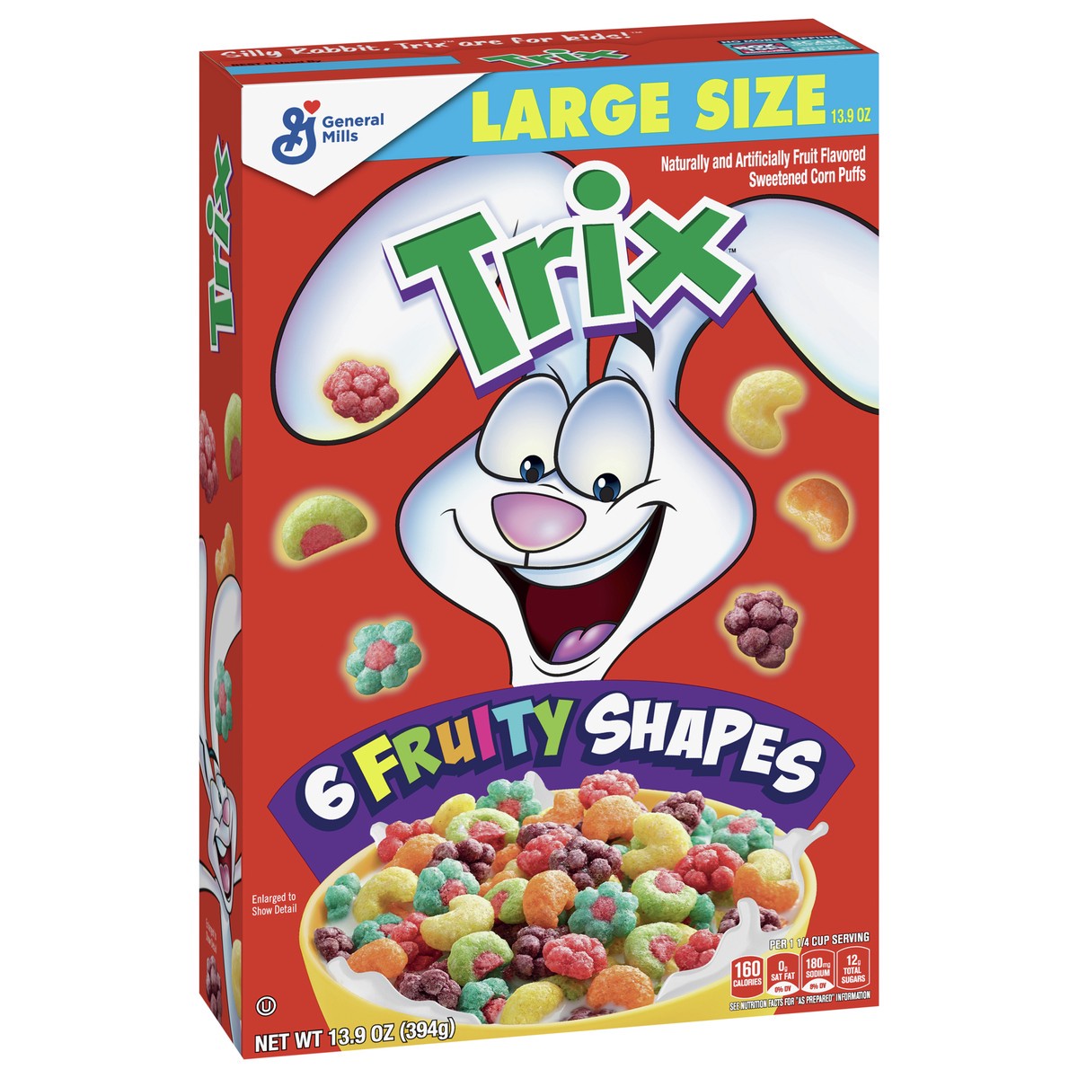 slide 8 of 9, Trix, Cereal, Fruit Flavored Corn Puffs, 13.9 oz , 13.9 oz