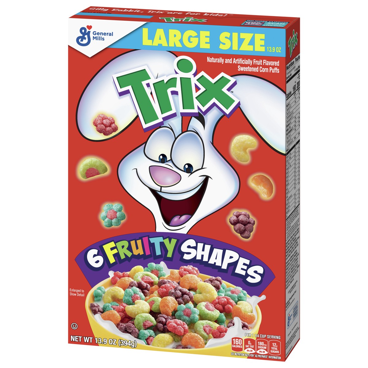 slide 2 of 9, Trix, Cereal, Fruit Flavored Corn Puffs, 13.9 oz , 13.9 oz