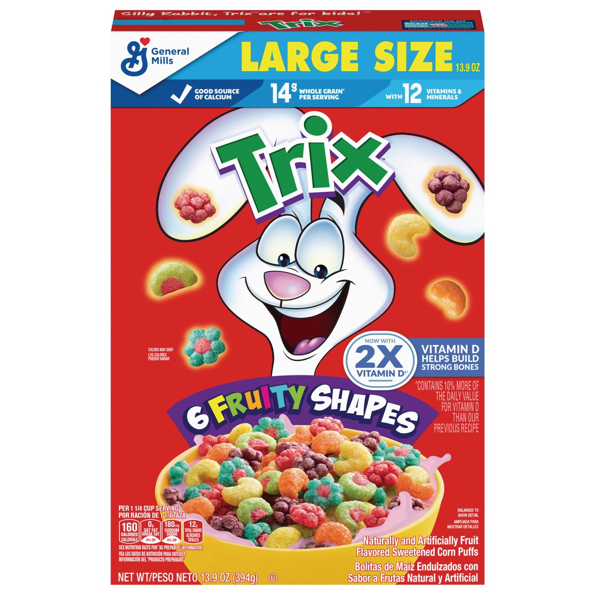 slide 1 of 9, Trix, Cereal, Fruit Flavored Corn Puffs, 13.9 oz , 13.9 oz