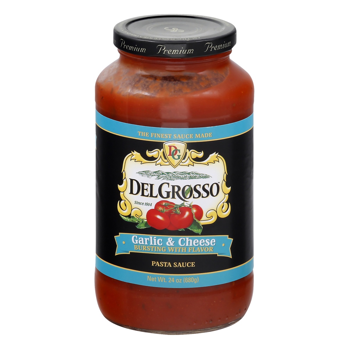 slide 1 of 1, DelGrosso Pasta Sauce, Garlic & Cheese, 24 oz