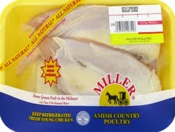 Miller Poultry Bone-In Fresh Chicken Breast