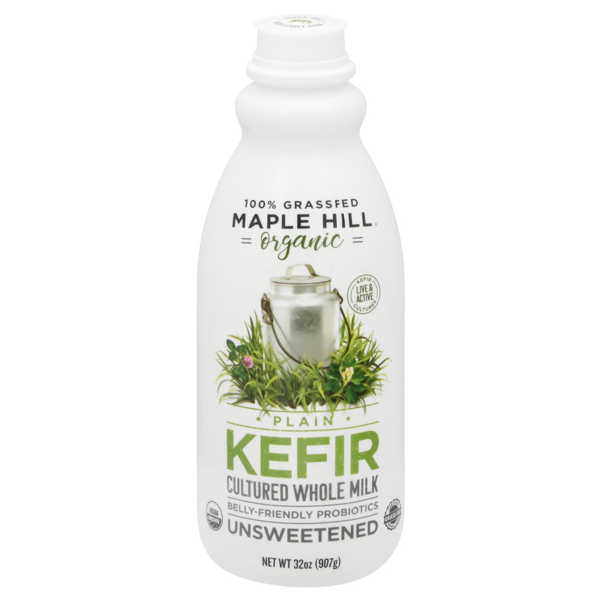 slide 2 of 13, Maple Hill Organic Unsweetened Plain Kefir 32 oz, 32 oz