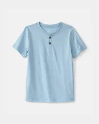 Carter's Kid Solid Henley T-Shirt - Blue 12