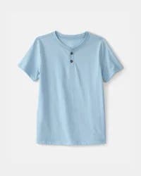 Carter's Kid Solid Henley T-Shirt - Blue 12