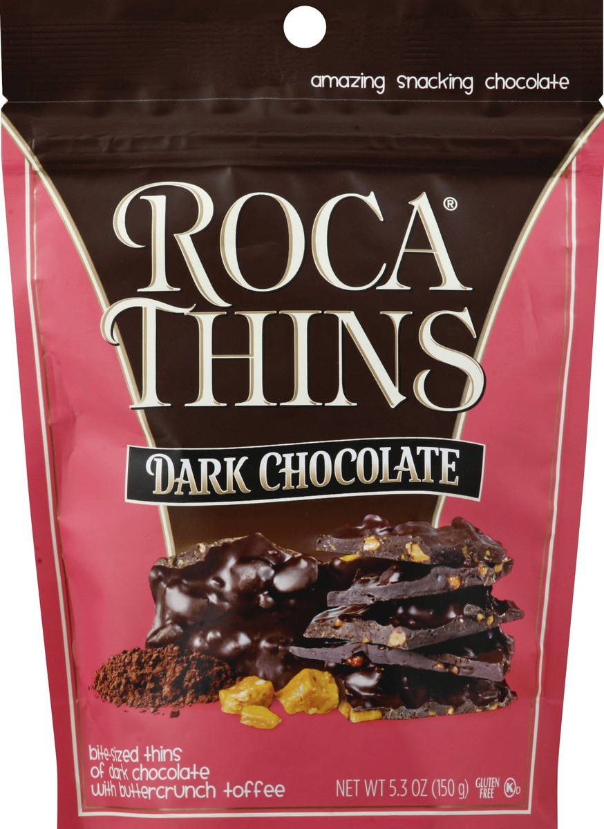 slide 2 of 2, ROCA THINS Dark Chocolate with Butter Crunch Toffee, 5.3 oz