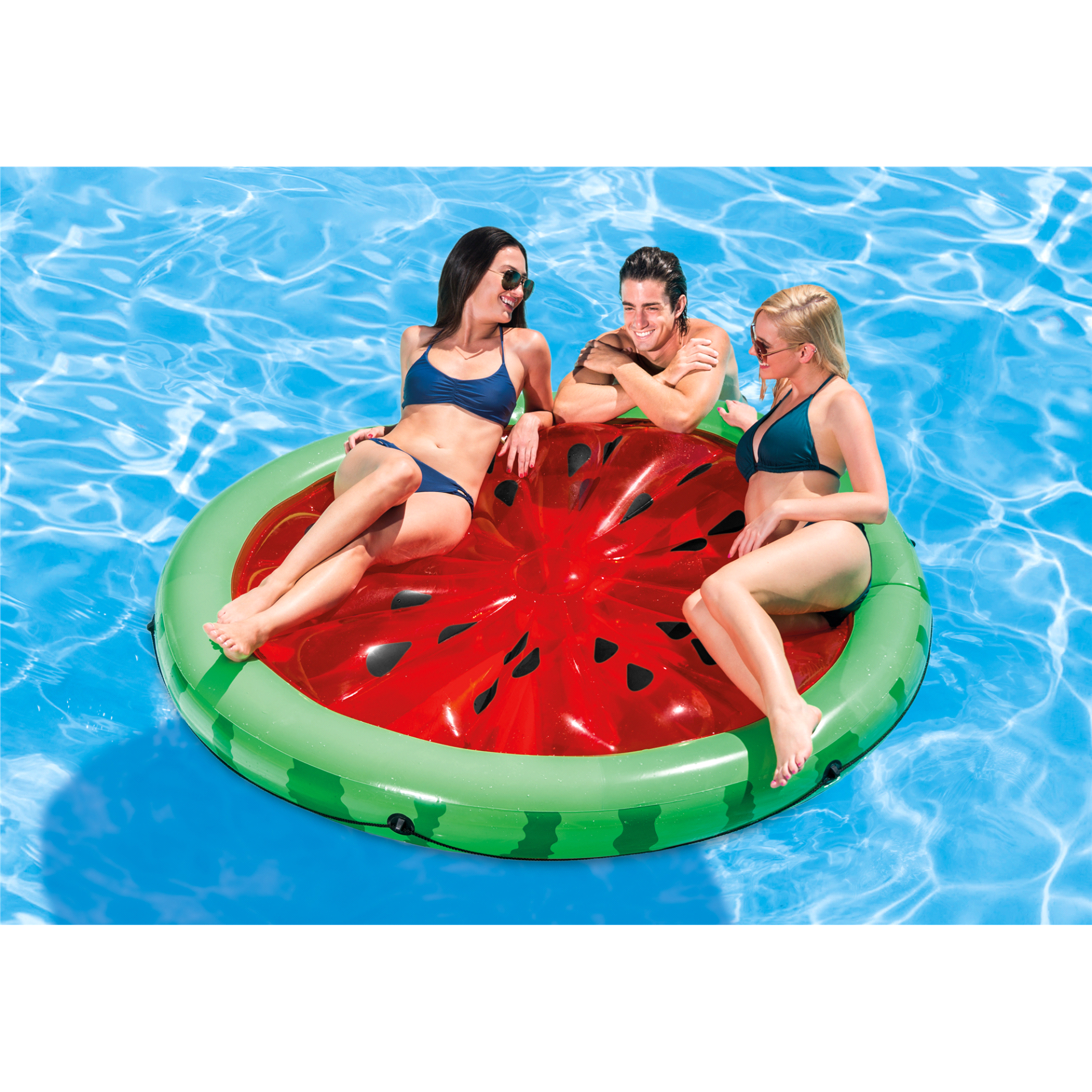 slide 1 of 5, Intex Watermelon Island Float Lounge Redgreen, 72 in