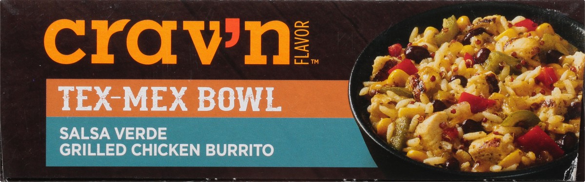 slide 7 of 9, Crav'n Flavor Salsa Verde Grilled Chicken Burrito Tex-Mex Bowl 10.6 oz, 10.6 oz