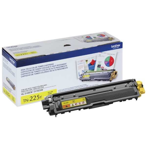 slide 1 of 4, Brother TN225Y High-Yield Toner Cartridge - Yellow (BRTTN225Y), 1 ct