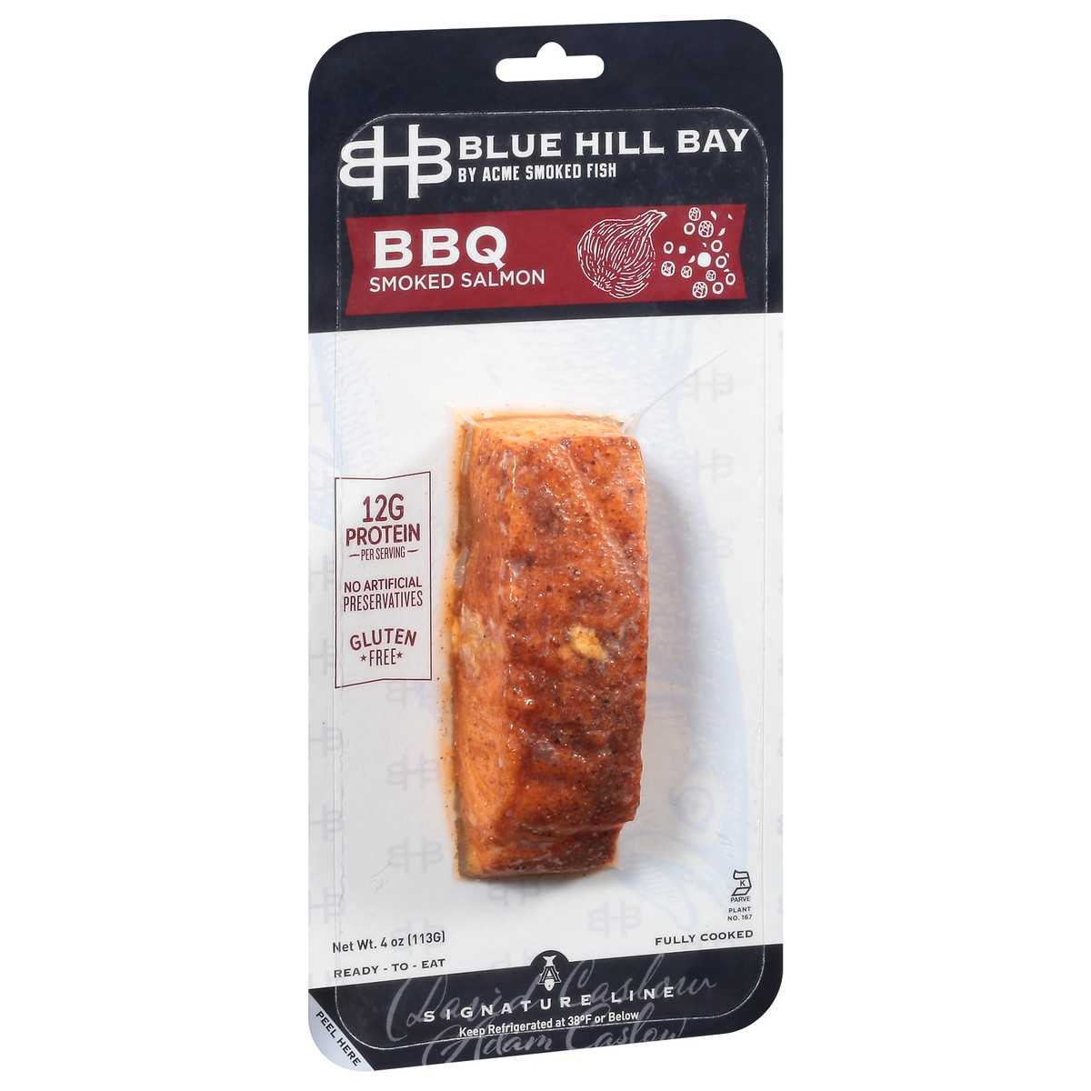 slide 8 of 9, Blue Hill Bay™ BBQ smoked salmon, 4 oz