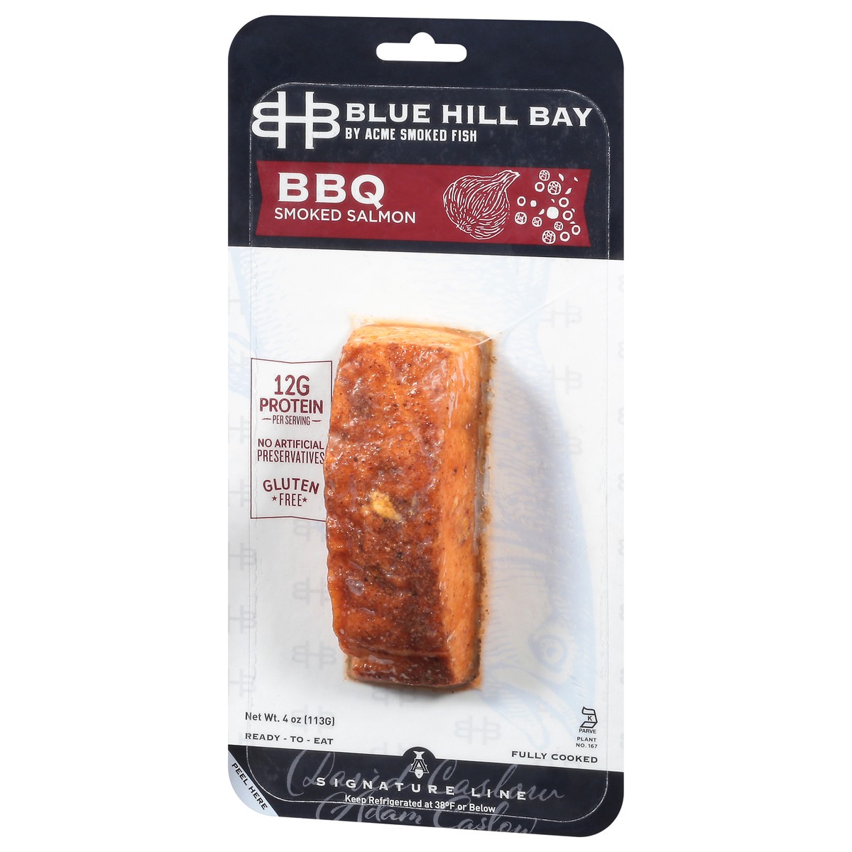 slide 6 of 9, Blue Hill Bay™ BBQ smoked salmon, 4 oz