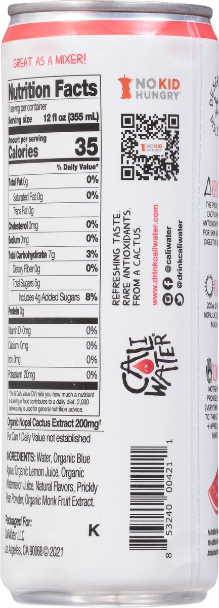 slide 4 of 9, CALIWATER Watermelon Cactus Water - 12 fl oz, 12 fl oz