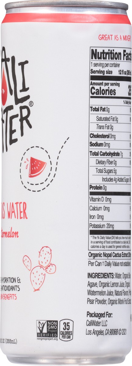 slide 5 of 9, CALIWATER Watermelon Cactus Water - 12 fl oz, 12 fl oz