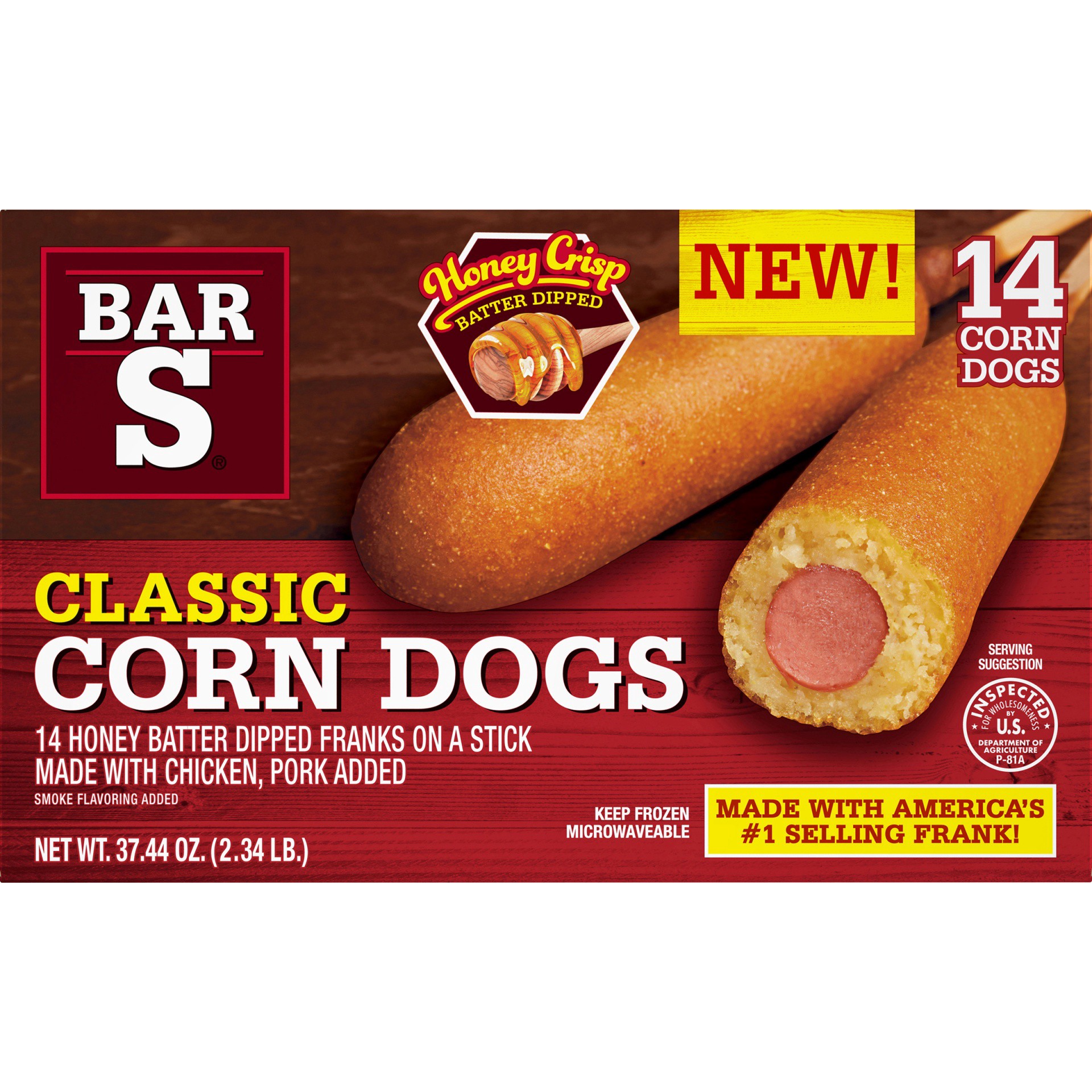 slide 6 of 7, Bar-S Corn Dogs 2.34 Lb, 2.34 lb