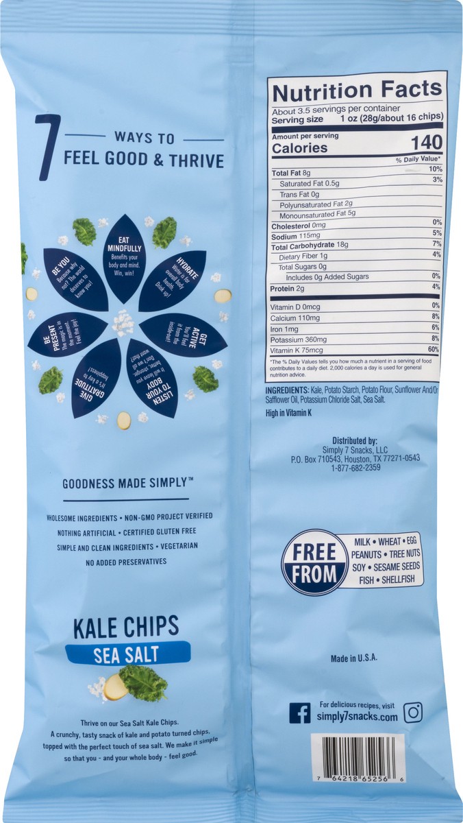 slide 13 of 13, Simply7 Sea Salt Kale Chips 3.5 oz, 3.5 oz