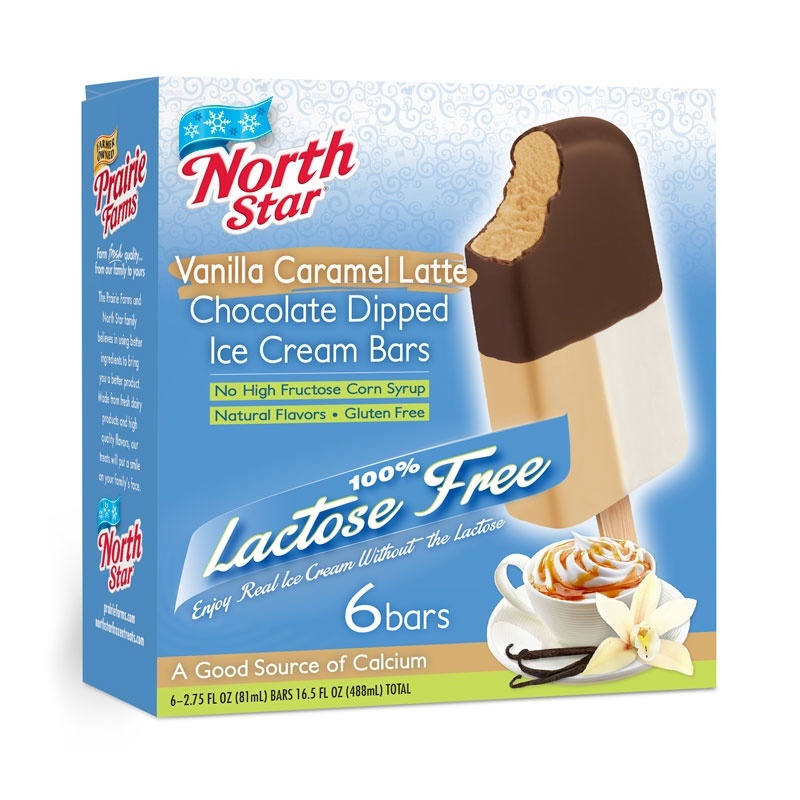 slide 1 of 1, North Star Lactose Free Vanilla Caramel Latte Chocolate Dipped Ice Cream Bars, 6 ct