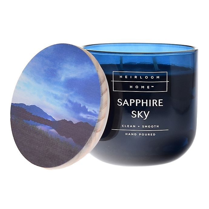 slide 2 of 2, Heirloom Home Sapphire Sky Jar Candle with Wood Lid, 14 oz