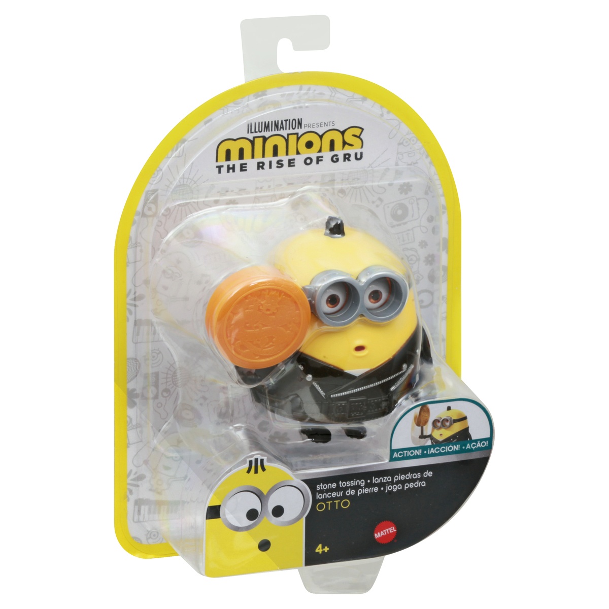 slide 2 of 8, Fisher-Price Minions Rise Of Gru Otto With Coin Mini Figure, 1 ct