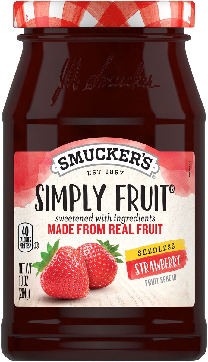 slide 4 of 7, Smucker's Simply Fruit Strawberry Seedless Spreadable Fruit - 10oz, 10 oz