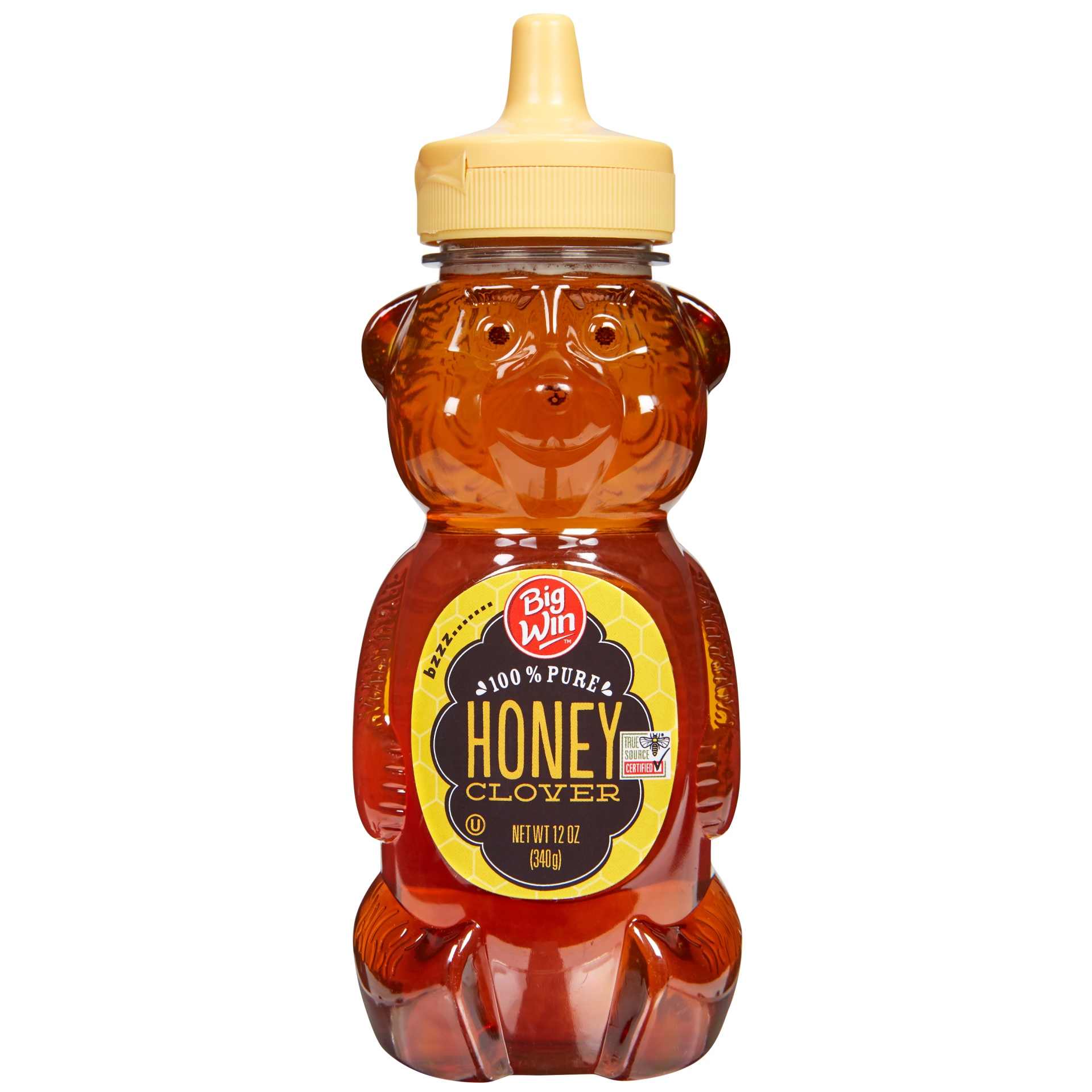 slide 1 of 2, Big Win 100% Pure Clover Honey, 12 oz