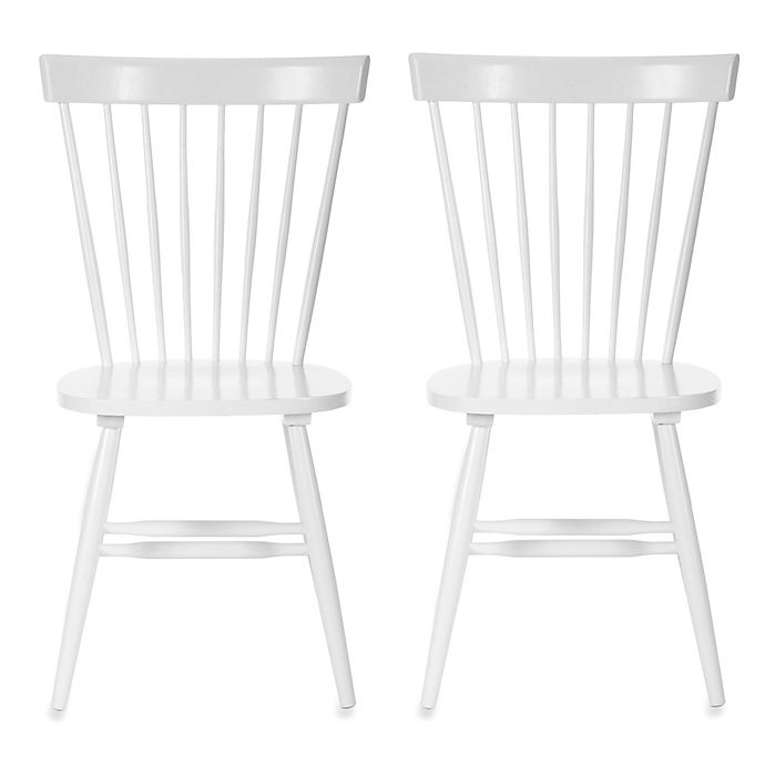 slide 1 of 1, Safavieh Parker Spindle Side Chairs - White, 2 ct