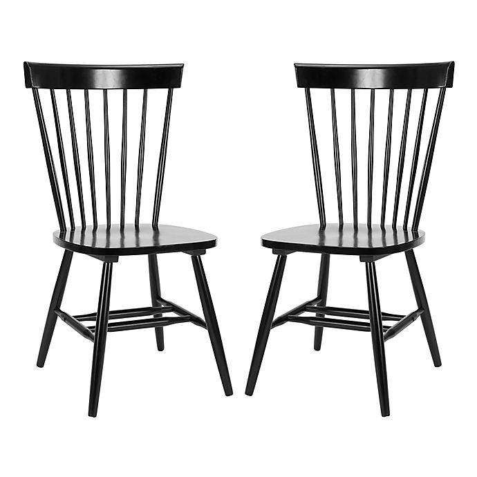 slide 1 of 4, Safavieh Parker Spindle Side Chairs - Black, 2 ct