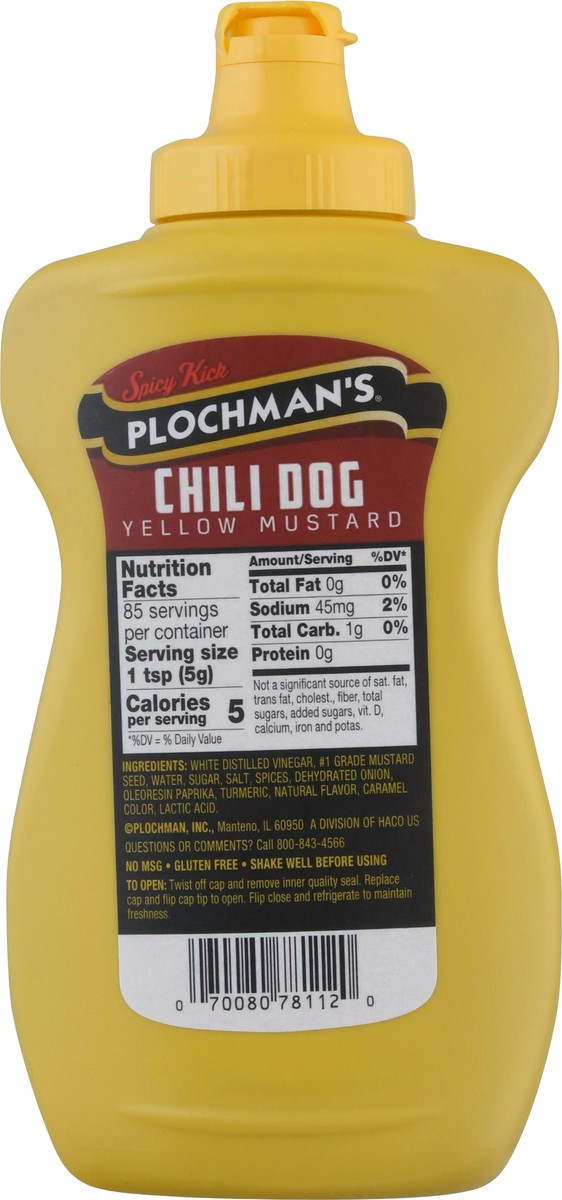 slide 6 of 9, Plochman's Plochman Chili Dog Mustard, 15 oz