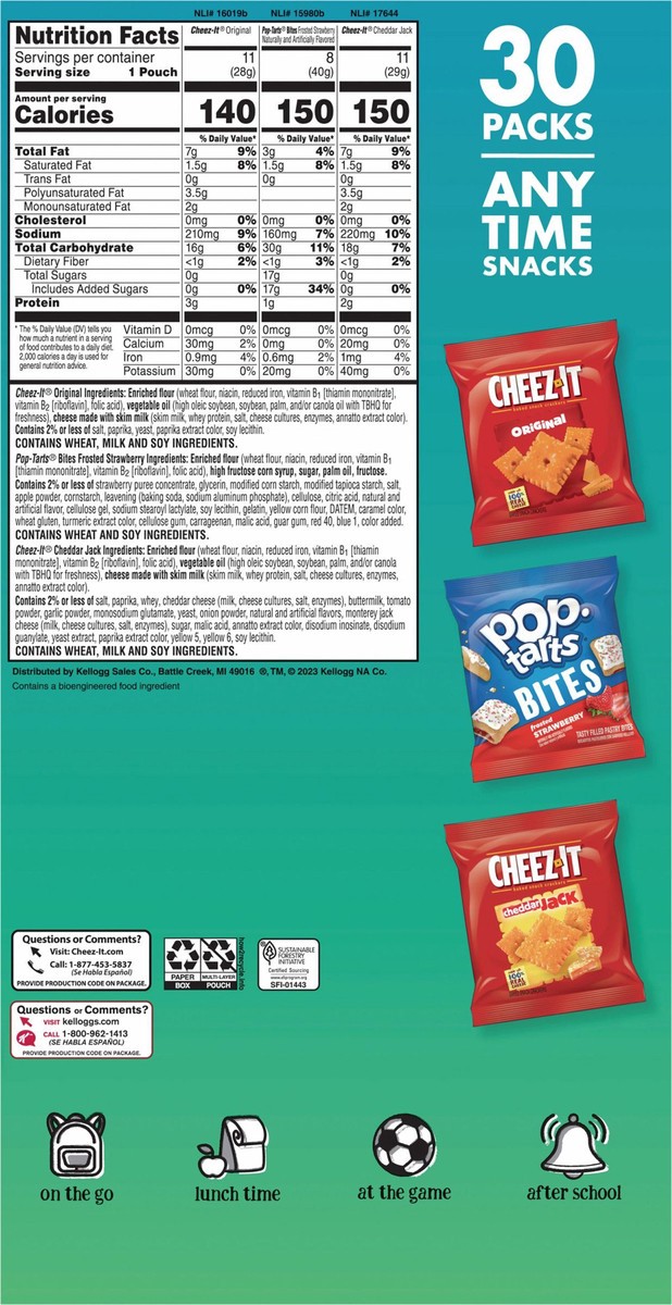slide 2 of 13, Kellogg's Variety Pack Snacks, 30 ct