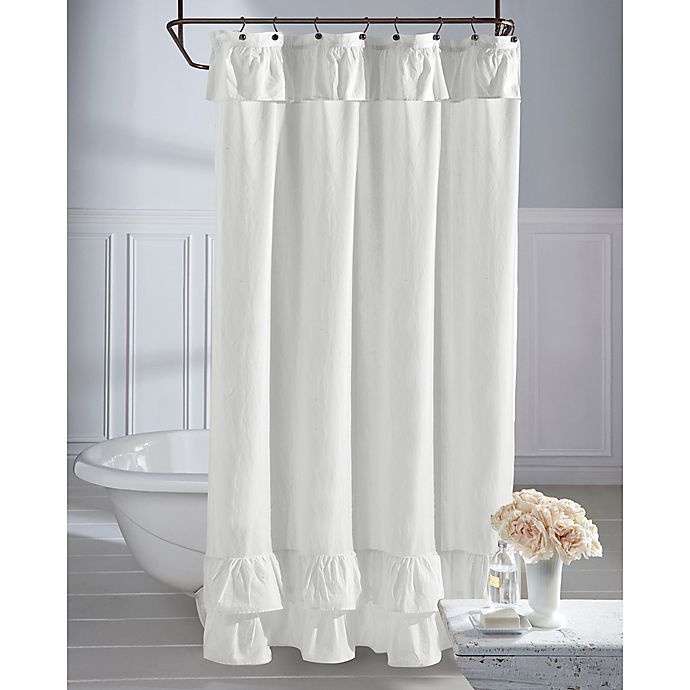 slide 1 of 1, Wamsutta Vintage Ruffle Shower Curtain - White, 72 in x 72 in