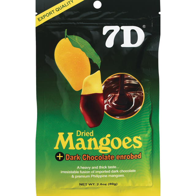 slide 1 of 1, 7D Dried Mangoes + Dark Chocolate E, 2.8 oz