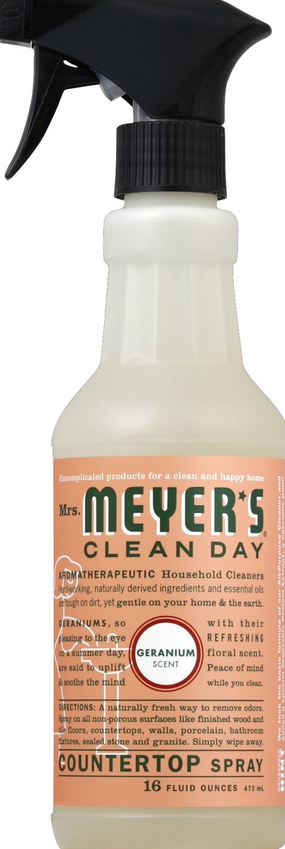 slide 2 of 3, Mrs. Meyer's Clean Day Geranium Scent Countertop Spray, 16 fl oz