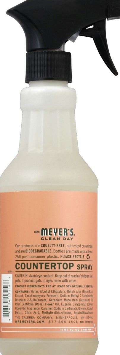 slide 3 of 3, Mrs. Meyer's Clean Day Geranium Scent Countertop Spray, 16 fl oz