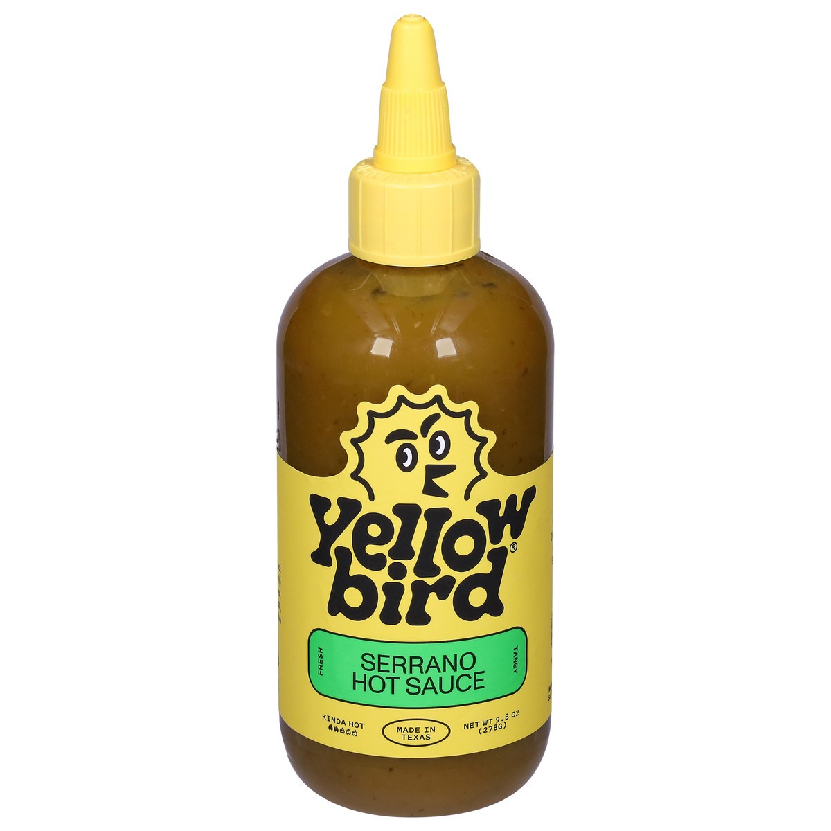 slide 1 of 9, Yellowbird Sauce Serrano Chili Condiment, 9.8 oz