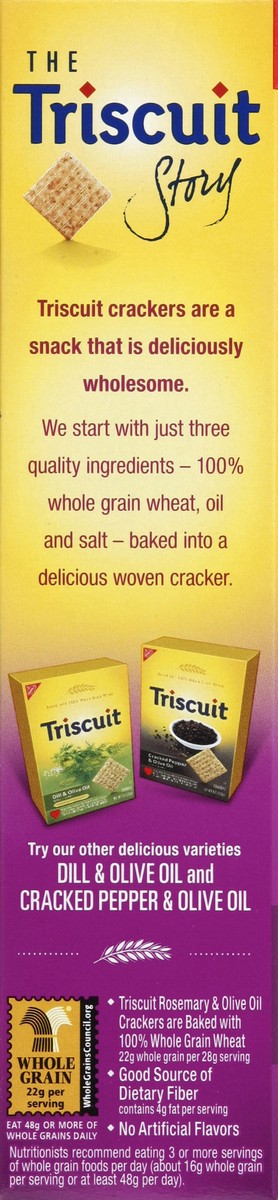 slide 3 of 4, Nabisco Triscuit Rosemary and Olive Oil Family Size Crackers, 13 oz
