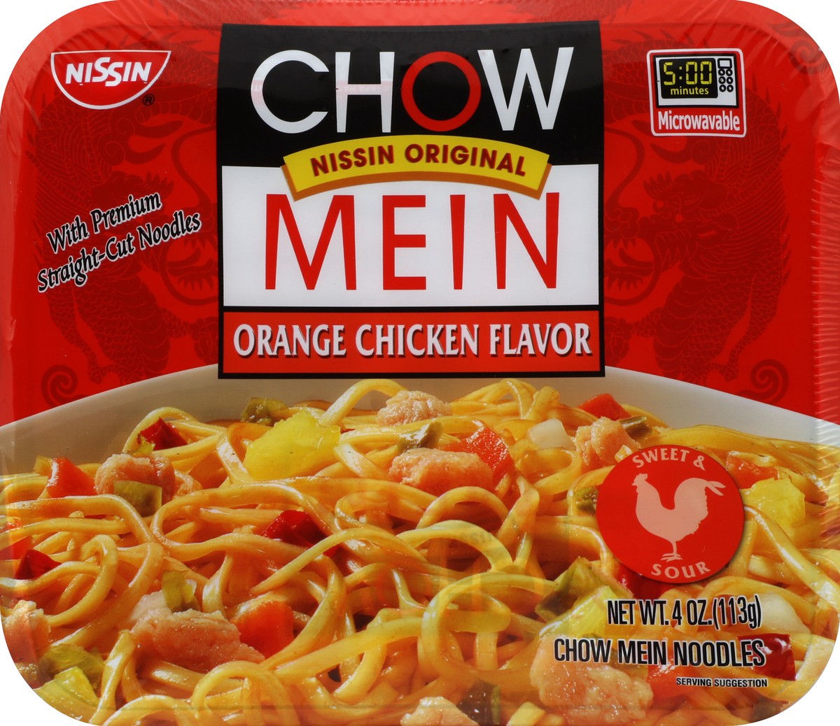 slide 5 of 6, Nissin Chow Mein Orange Chicken, 1 ct