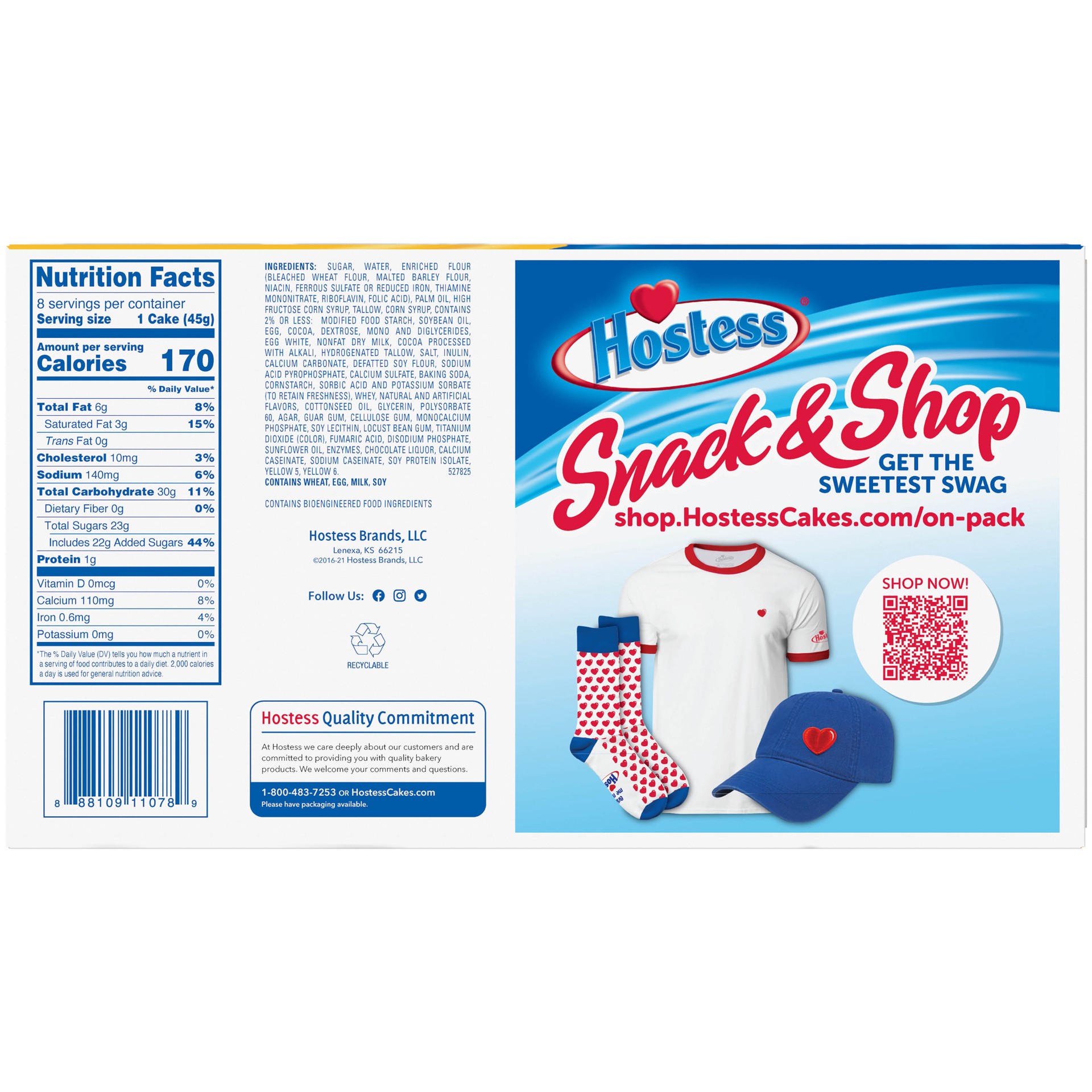 slide 4 of 5, Hostess Cupcakes, Golden Snack Cakes, 12.7 Oz. Box (8 Ct.), 8 ct