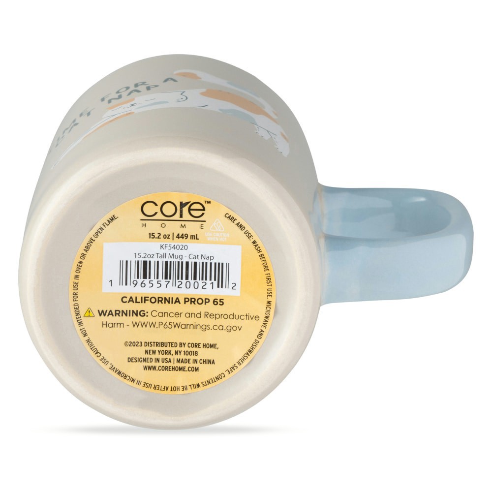 slide 3 of 3, Core Home Tall Mug - Cat Nap, 15.2 oz