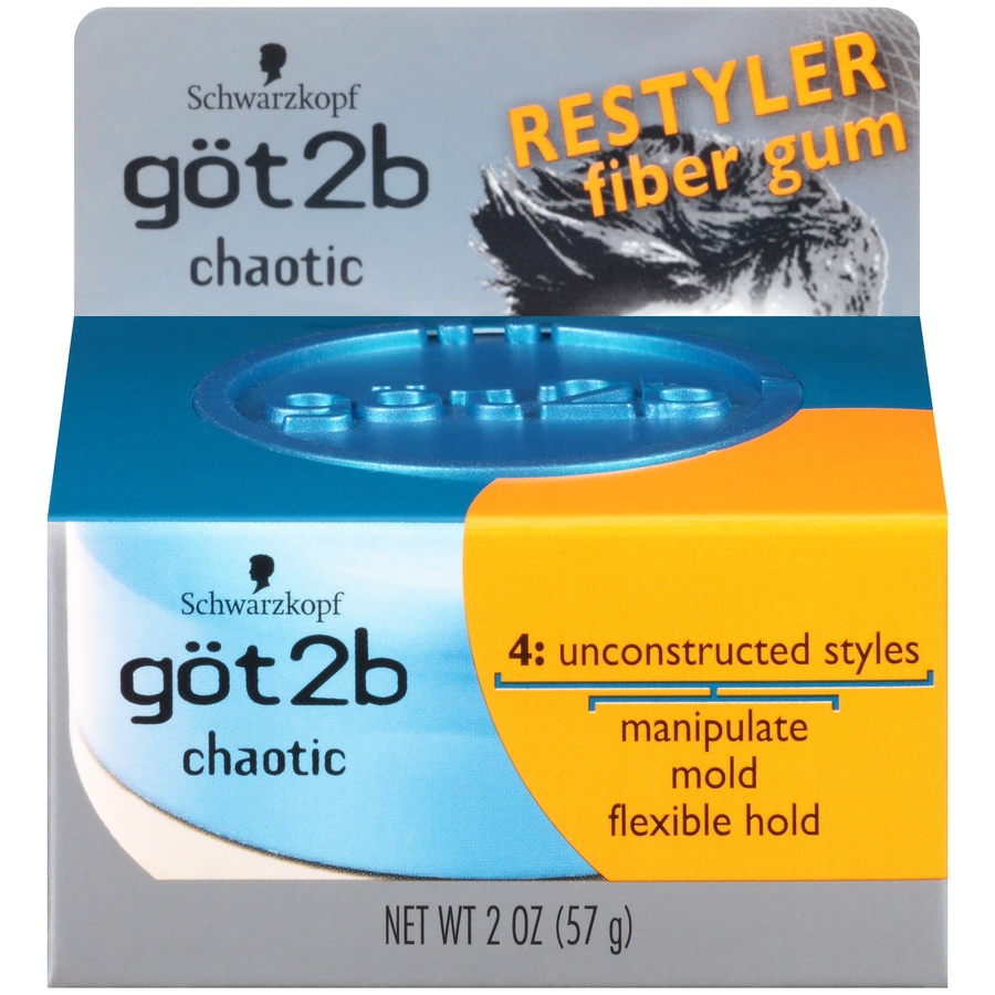 slide 1 of 7, Got2b Chaotic Restyler Fiber Gum, 2 oz