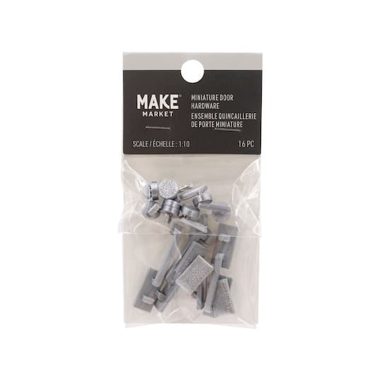 slide 1 of 1, Mini Silver Door Hardware, 16ct. By Make Market, 16 ct