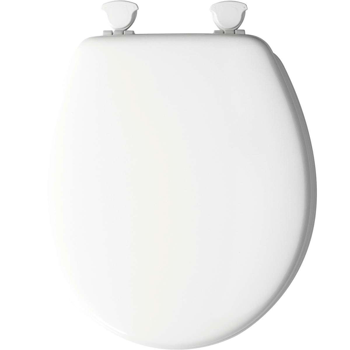 slide 1 of 1, Mayfair Round Molded Wood Toilet Seat With Easy-Clean & Change Hinges - White, 14.37 in x 2.06 in x 16.87 in