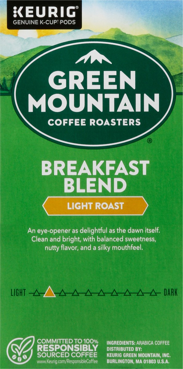 slide 8 of 9, Green Mountain Coffee Roasters Breakfast Blend Light Roast K-Cup Pods, 32 ct