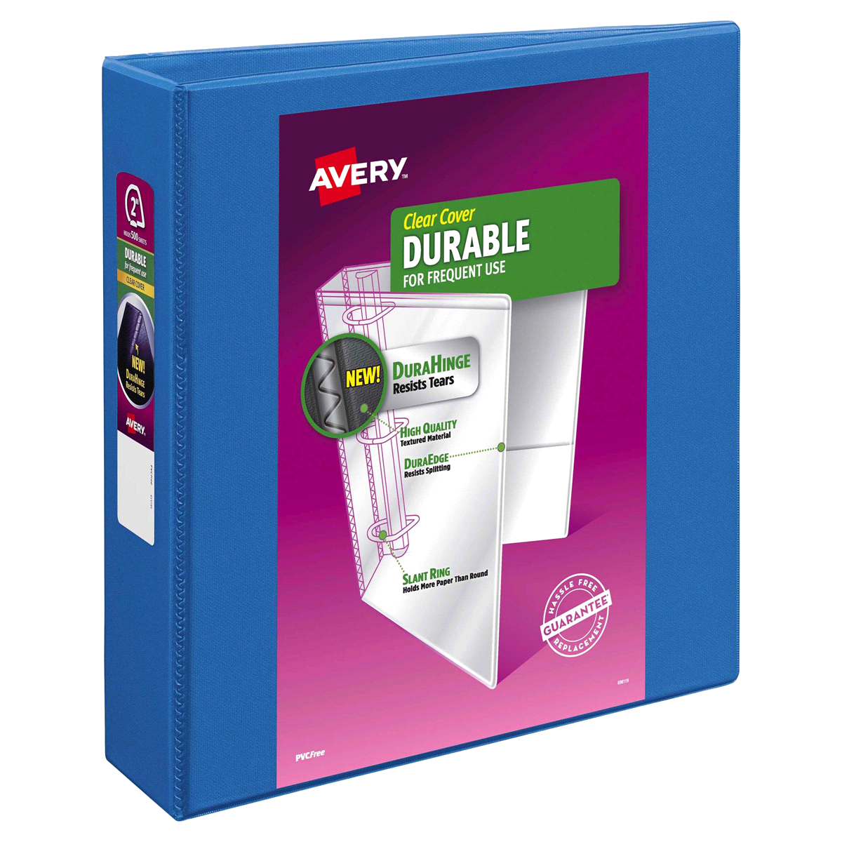 slide 1 of 2, Avery Durable View Binder with 2 Slant Rings, Blue, 1 ct