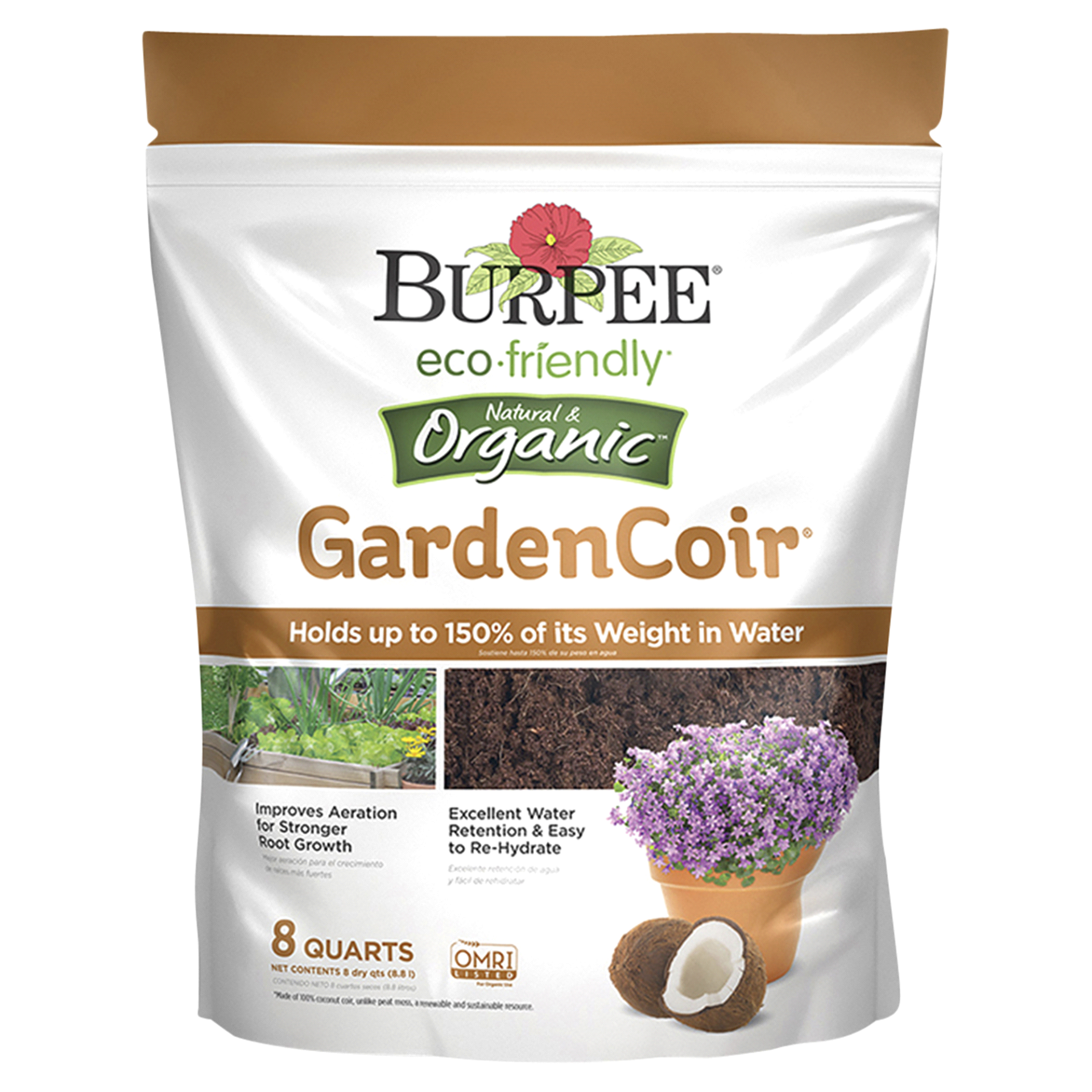 slide 1 of 1, Burpee Natural & Organiceco-Friendly Garden Coir Seeds, 8 qt