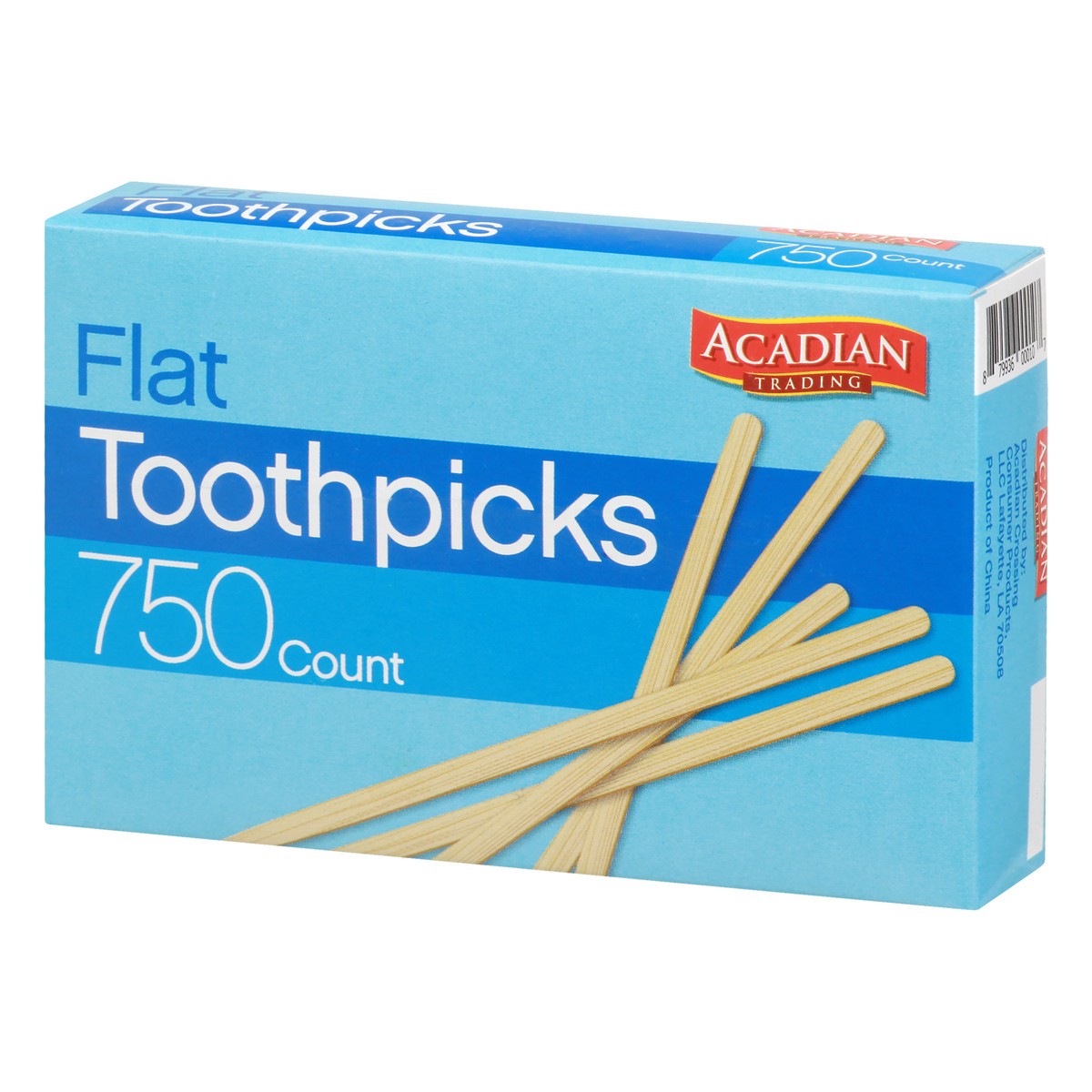 slide 3 of 8, Acadian Trading Flat Toothpicks, 750 ct