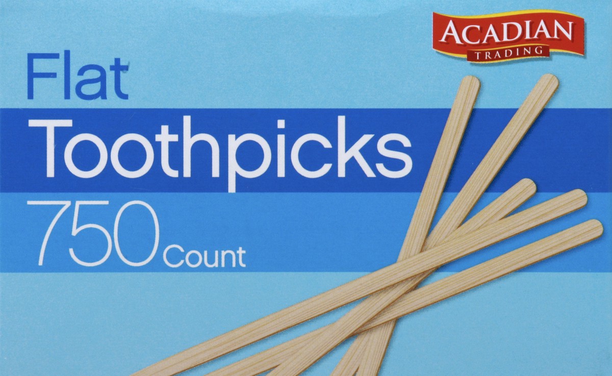slide 3 of 8, Acadian Trading Flat Toothpicks 750 ea, 750 ct