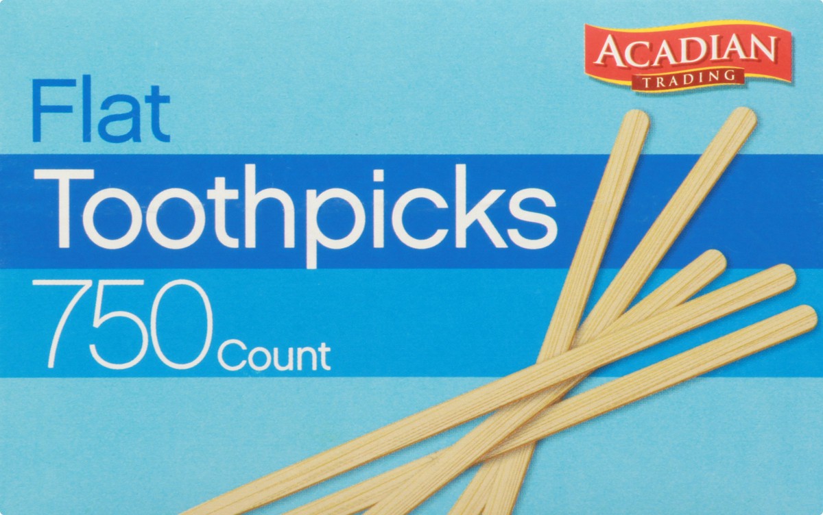 slide 7 of 8, Acadian Trading Flat Toothpicks, 750 ct
